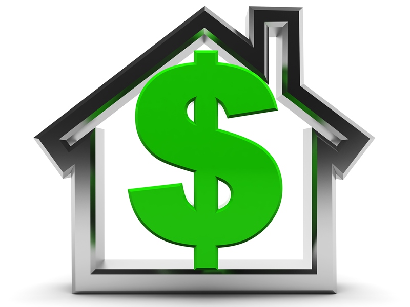 house dollar sign graphic