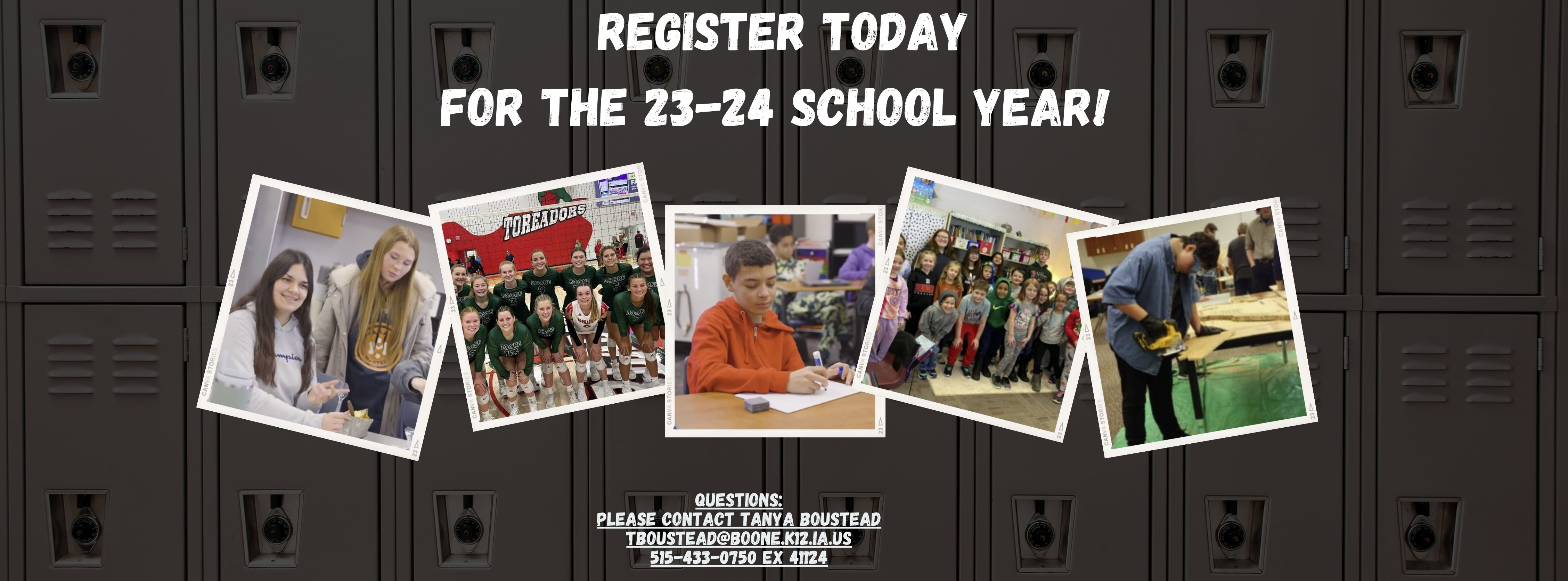 Banner image encouraging registration for 23-24 school year