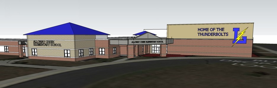 Front Facade of the new Alloway Creek Elementary School