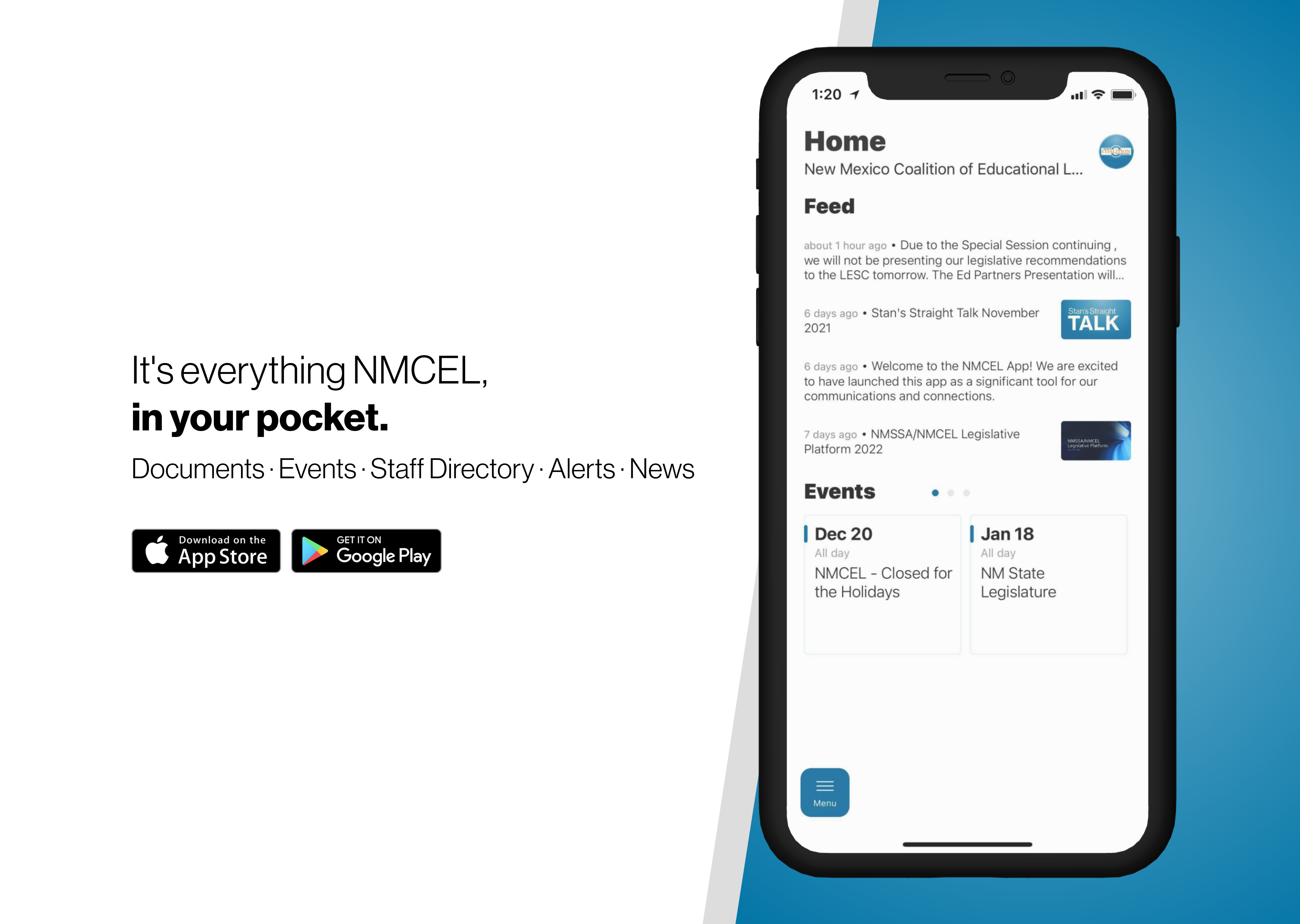 NMCEL has an app for android and iphone. 