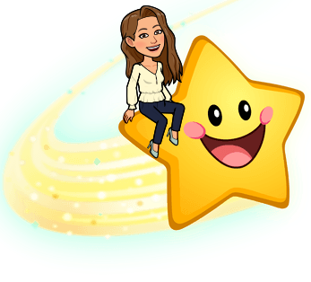 Bitmoji riding a smiling star