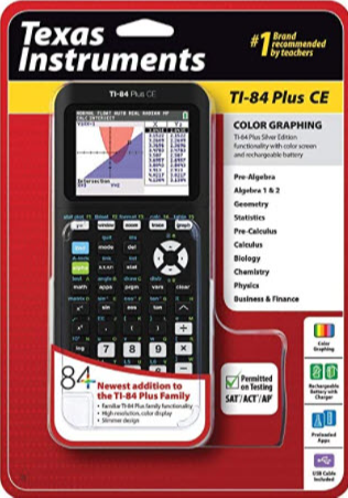 image of Ti84-plus CE graphing calculators