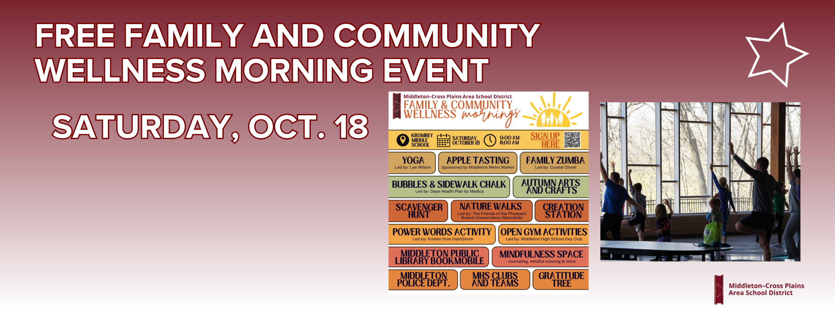 free community wellness event on Oct. 18