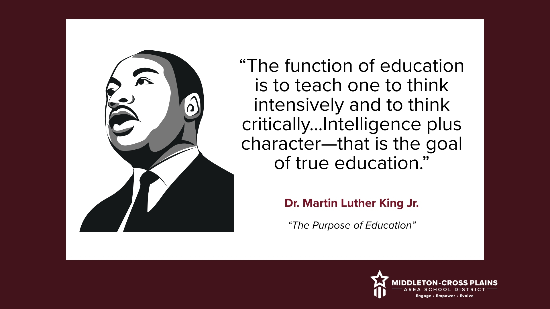 Dr. Martin Luther King Jr. quote about education