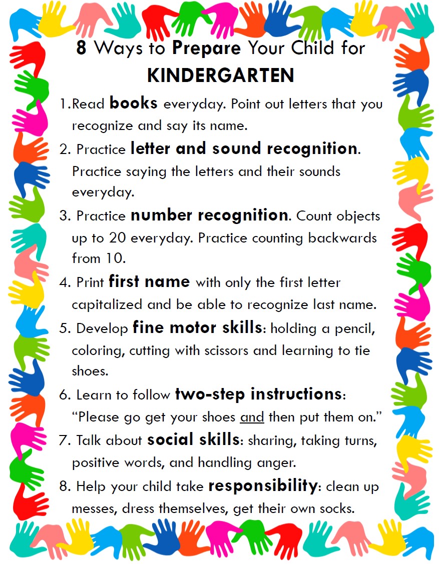8 ways to prepare your child for K