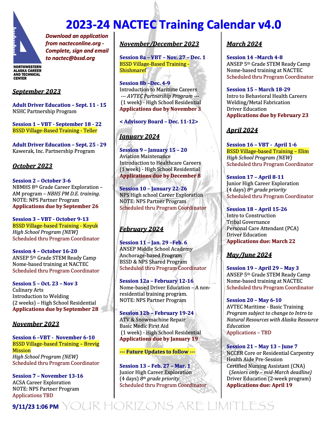 FY24 NACTEC Trainings