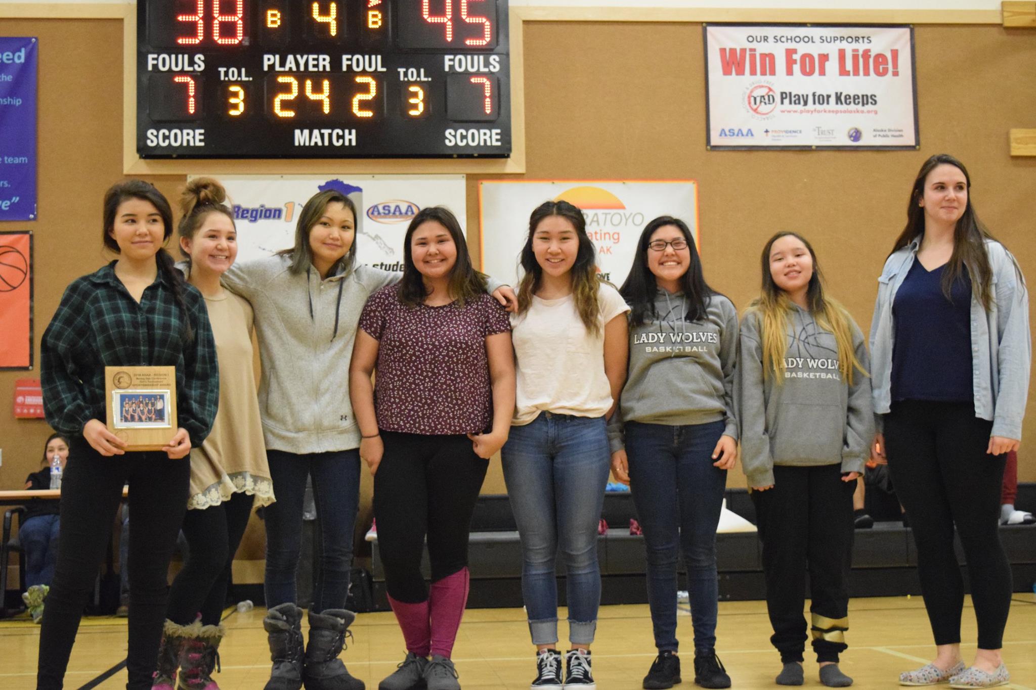 Girls Team Sportsmanship  White Mountain Wolves