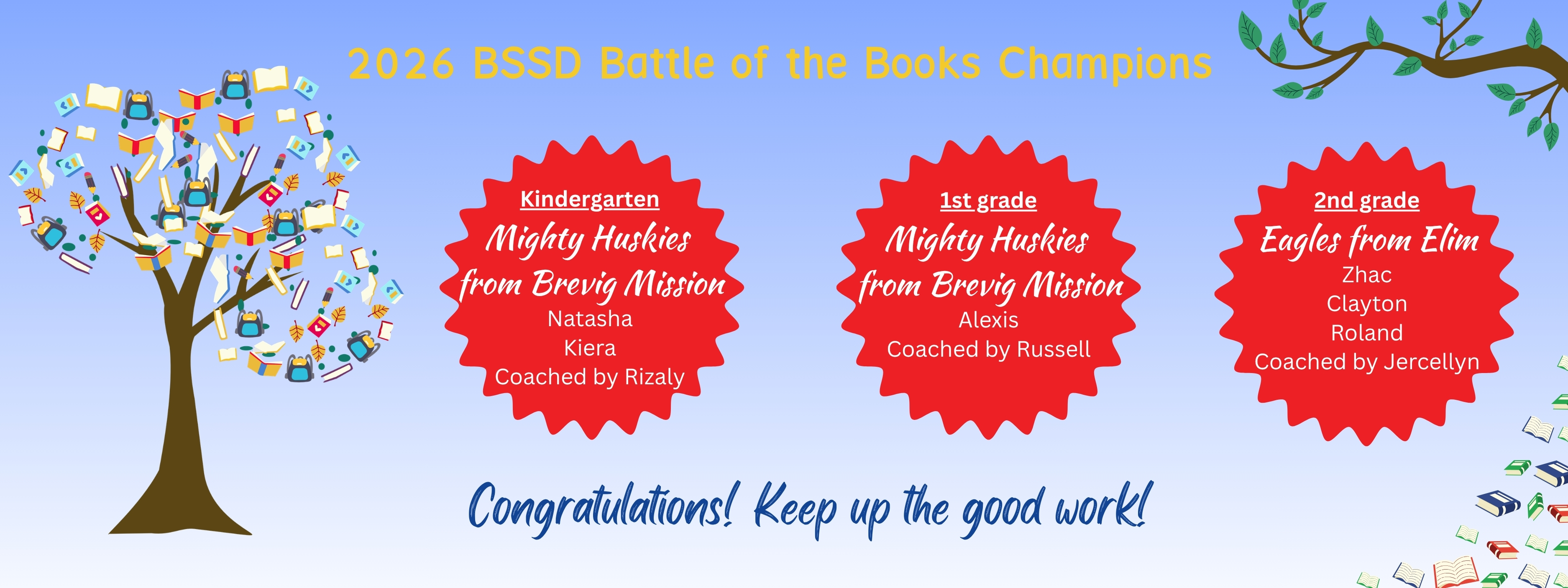 2026 BSSD Battle of the Books Champions