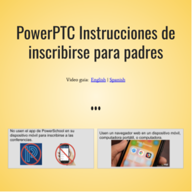 Image of Parent Teacher Conferences Instructions- Spanish