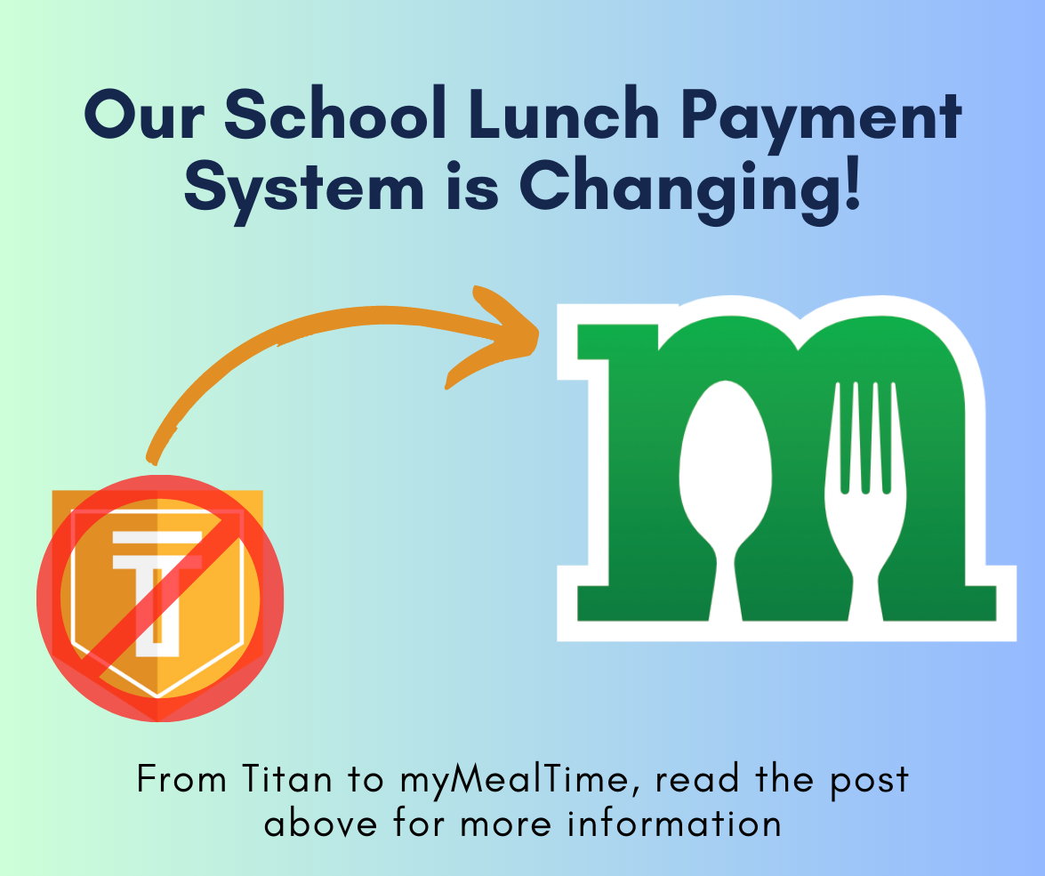 Our meal payment and application processing system has changed. We are no longer using Titan . Your student accounts , including account balance has all been rolled over to mealtime . If you had an account with Titan for online payments , it has been closed.  You will need to set up a new account for your students in the mealtime system.  You will be prompted to set up a username and password.  Your students will be identified with the same student body number they used for Titan and for powerschool. That number is the same as long as they are students within the Ashland school district. If you do not have that number, you can get it from the office at your school, or reach out to nutrition services directly at nutritionservice@ashland.k12.or.us  Once you have an account set up you will be able to add funds to your students account, or apply for free or reduced meal benefits.  Note, if you already had an account set up with mealtime from 4 years ago, that account information is no longer valid and you need to set up a new account. 