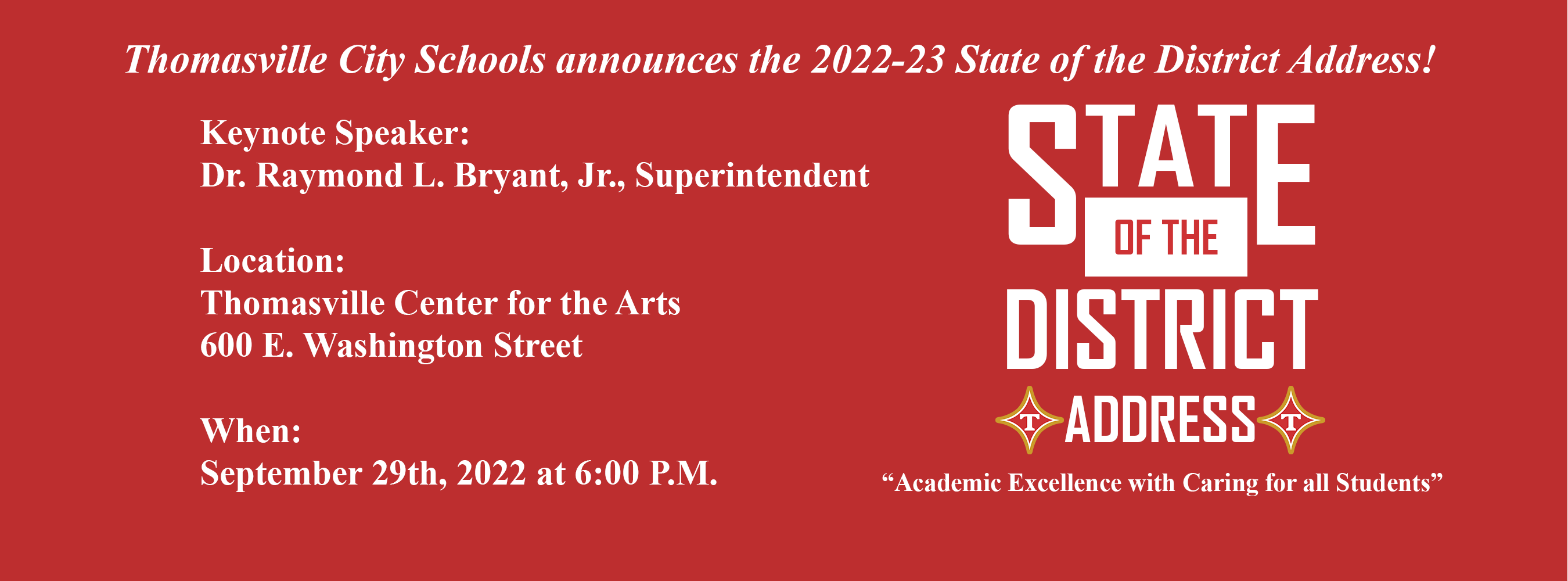 2022 - 2023 State of the District Address