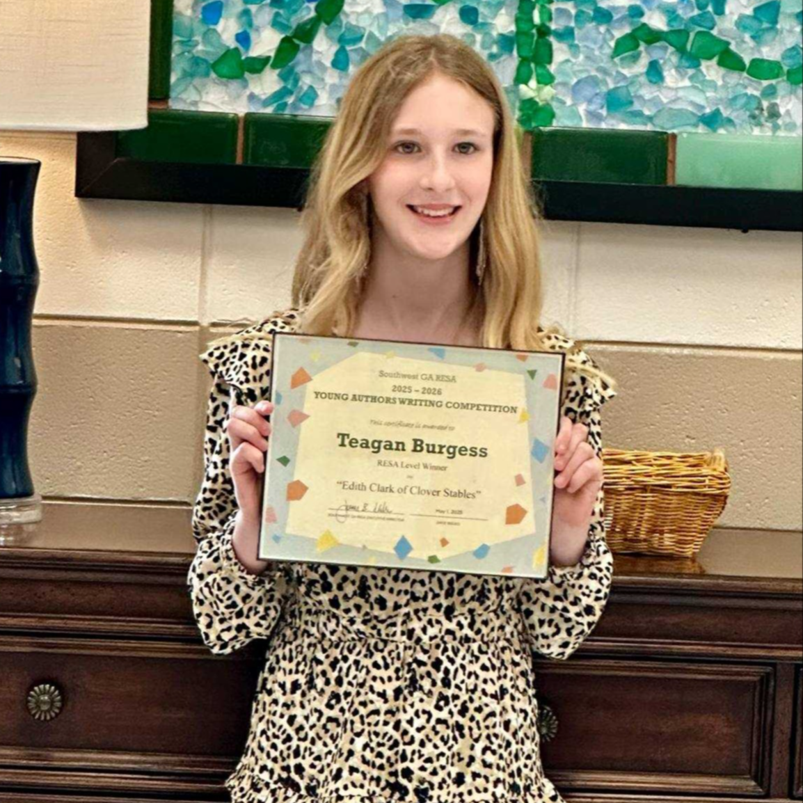 Teagan Burgess - JES - SW RESA Young Author Winner 