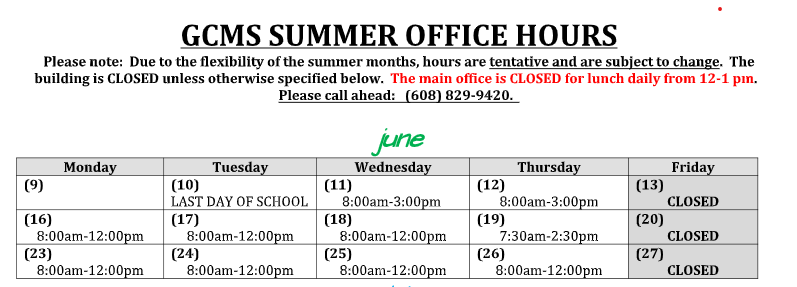 Summer Hours