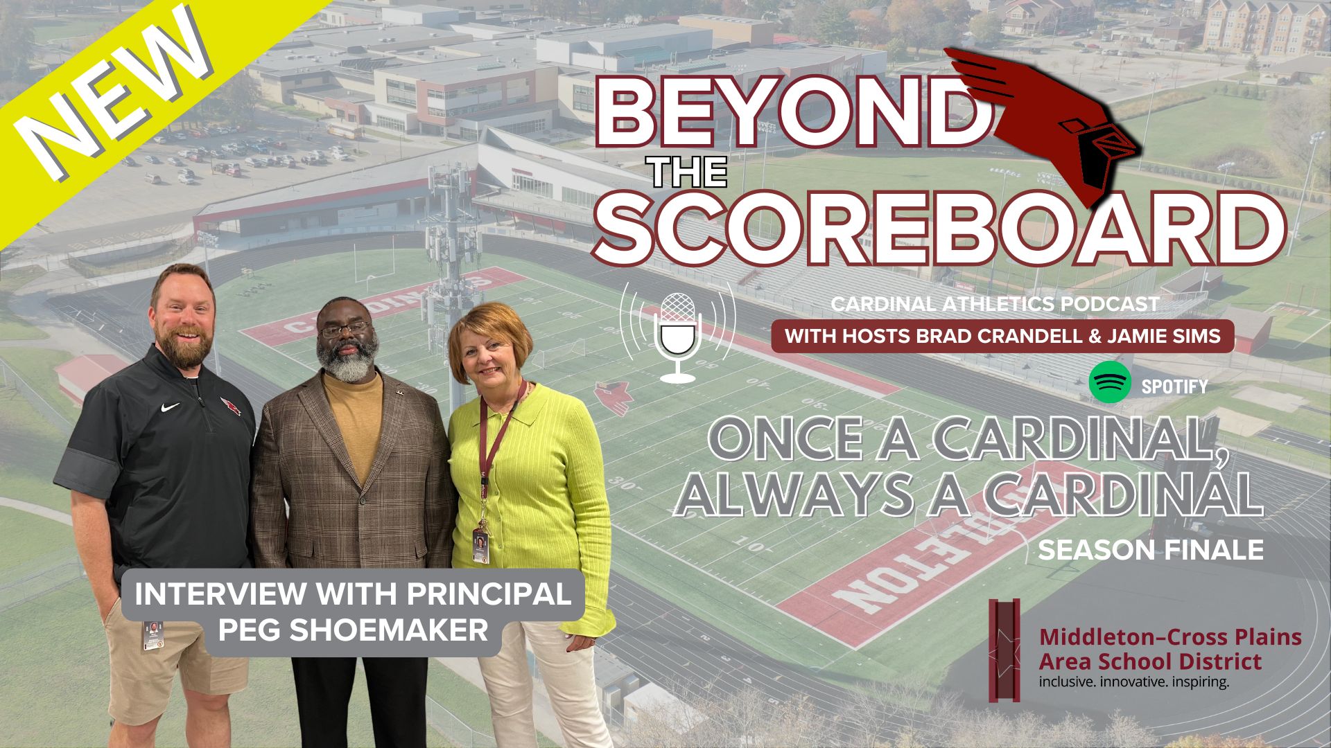 Beyond the Scoreboard Season 2, Episode 7 picture with hosts and guest