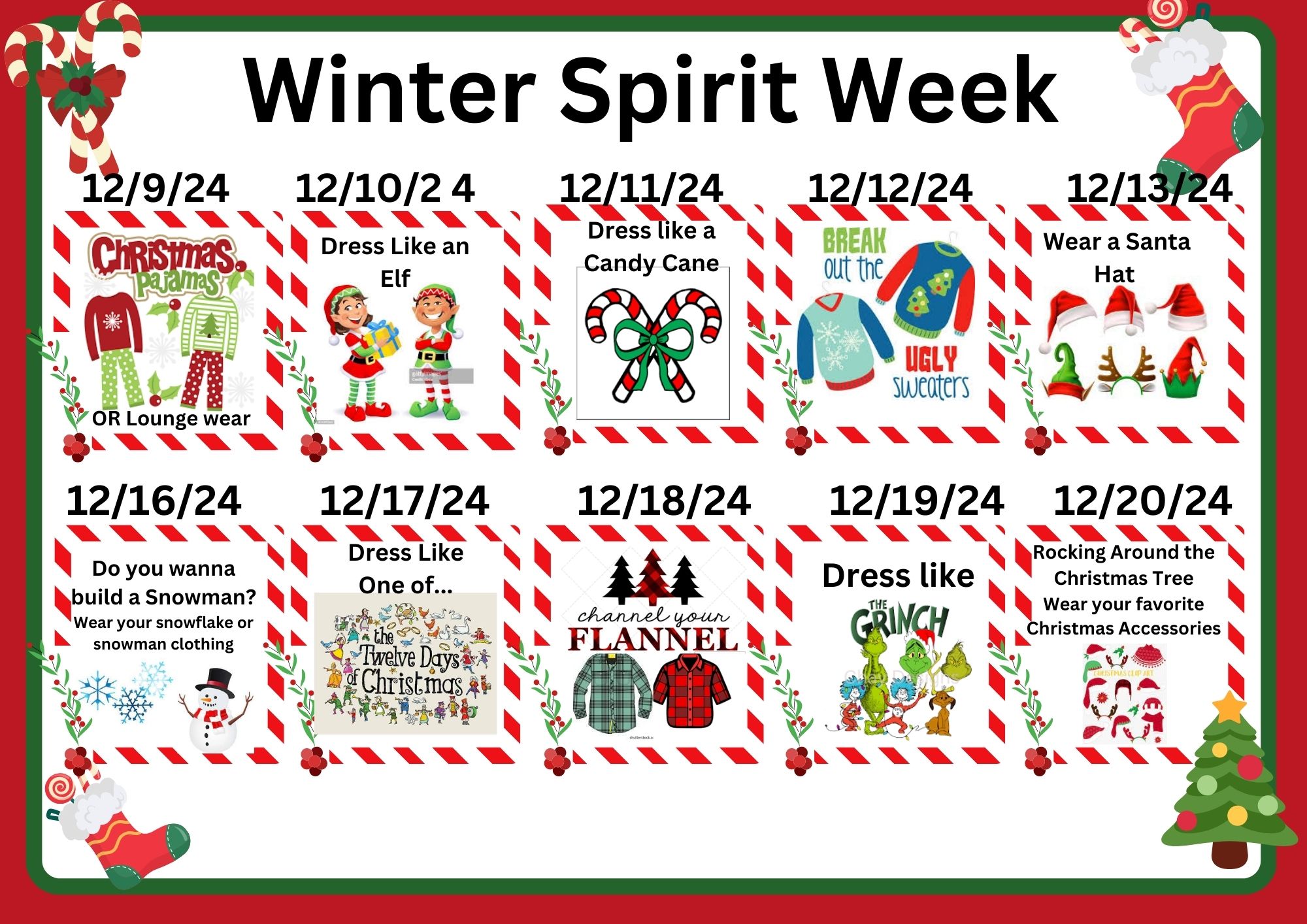 Christmas Spirit Week 2024