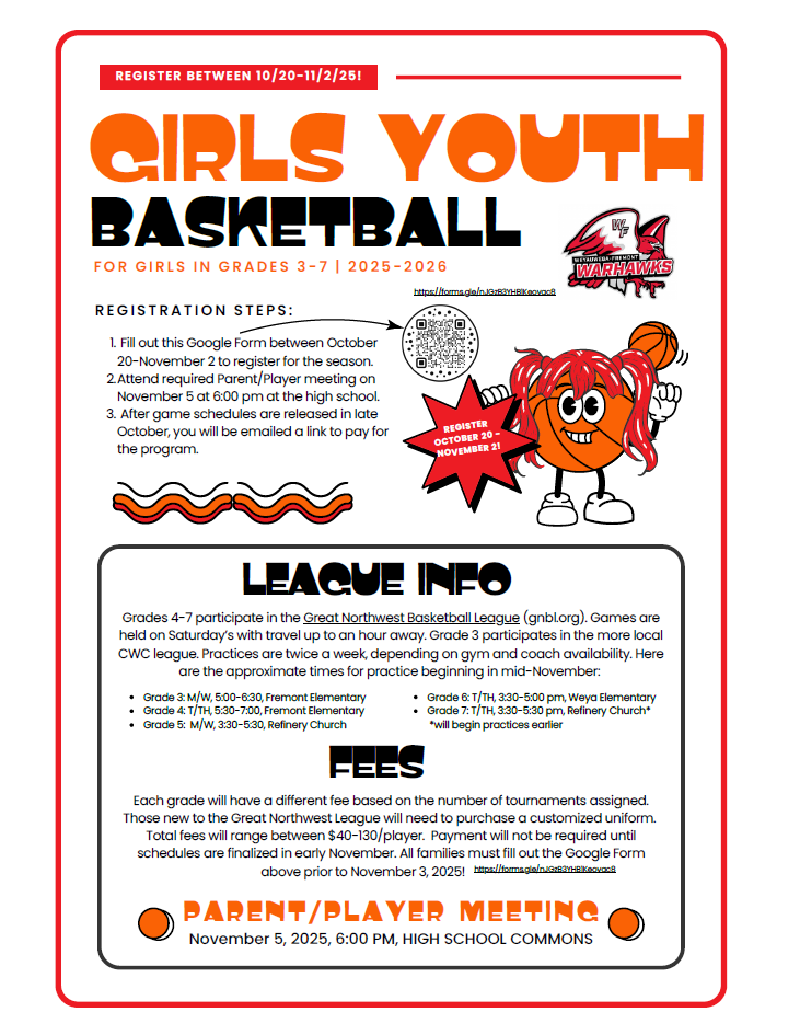 Girls Youth Basketball Club Info