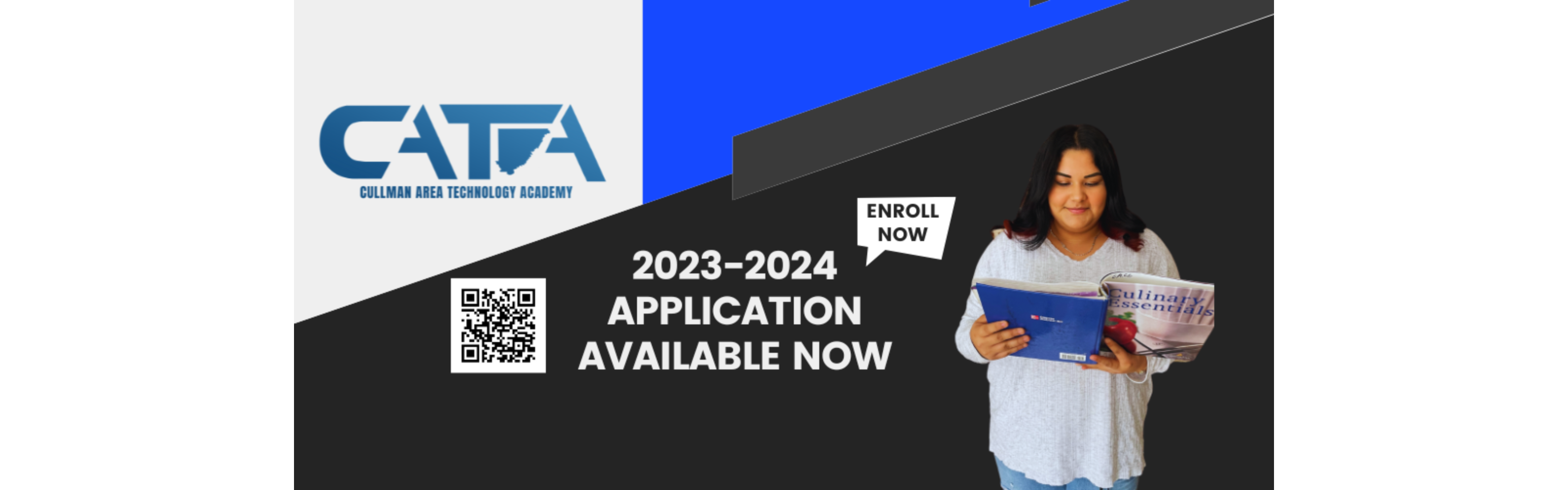 Cullman Area Technology Academy 2023-2024 Application Available Now with QR code