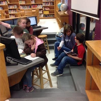 Parkside Students in the Library