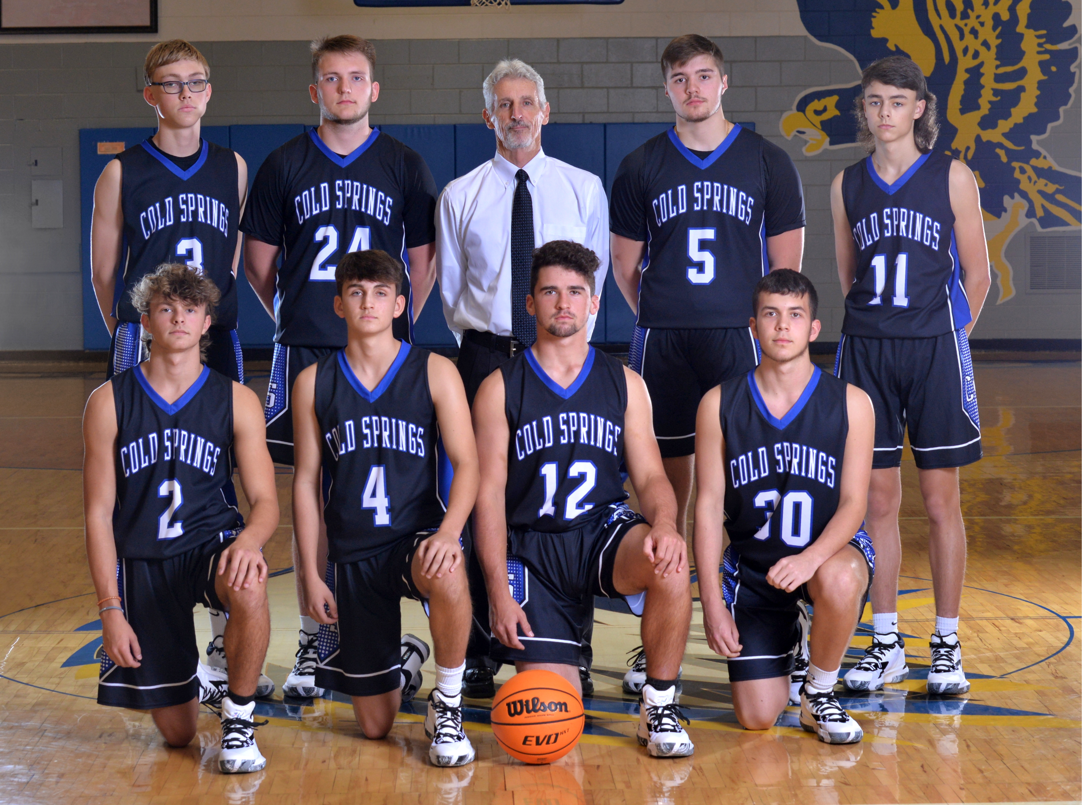 2021-22 Cold Springs Varsity Boys Basketball Team Tim Willoughby - Coach