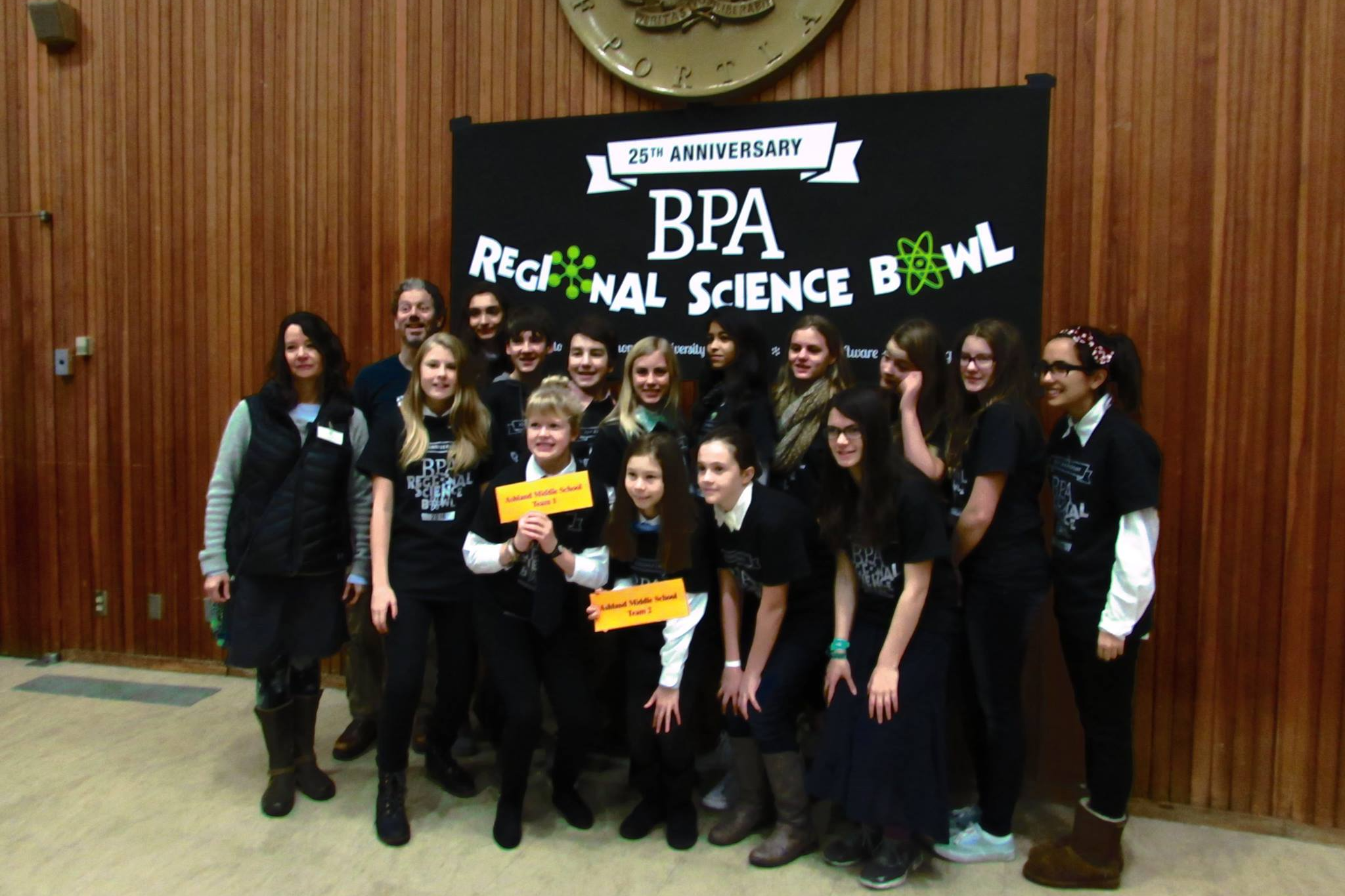 group of students at science bowl