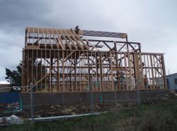 Barn under construction 