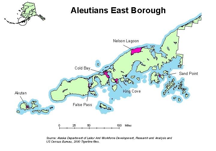 Aleutians East Borough map