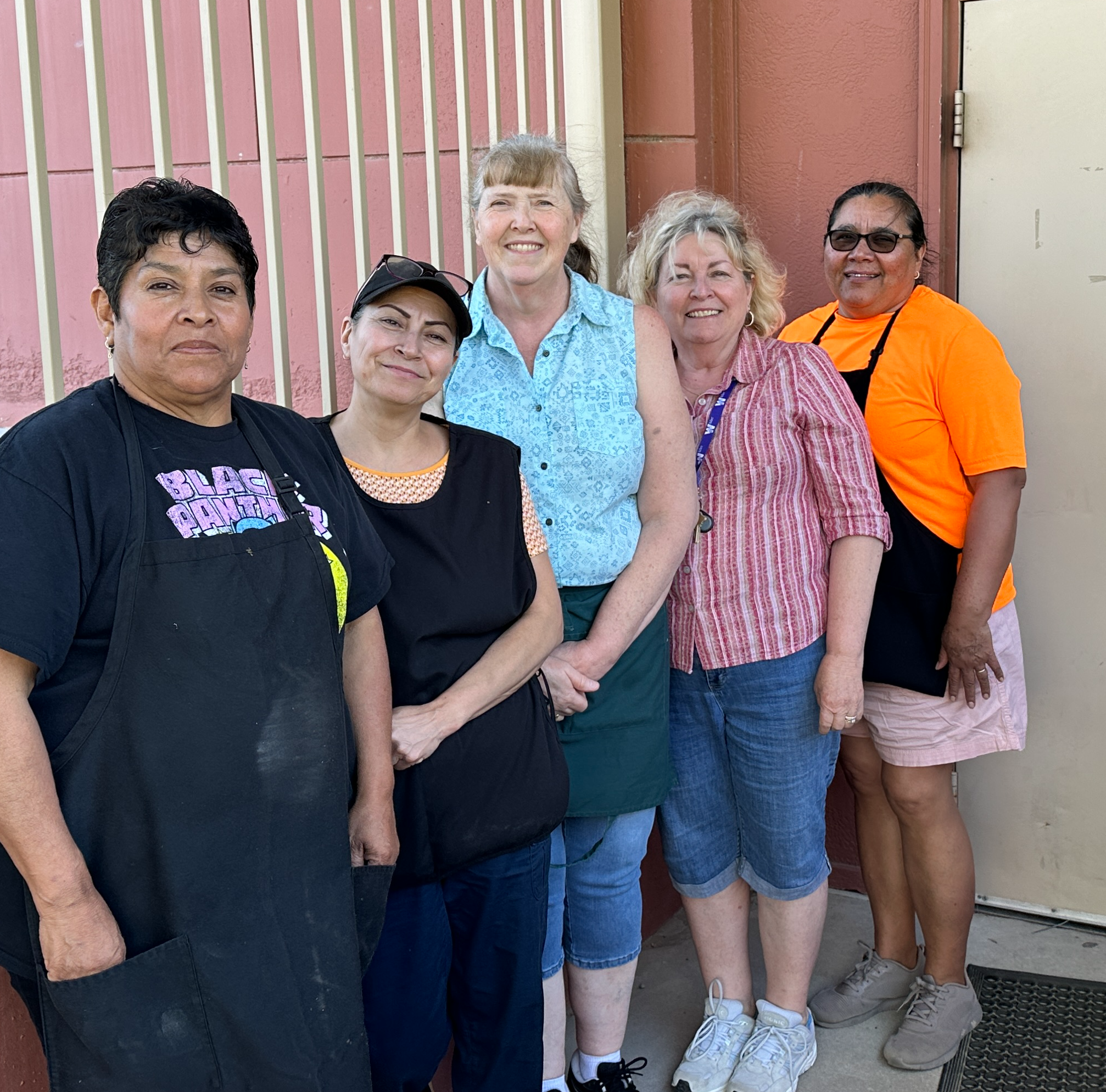 Photo of cafeteria staff. 