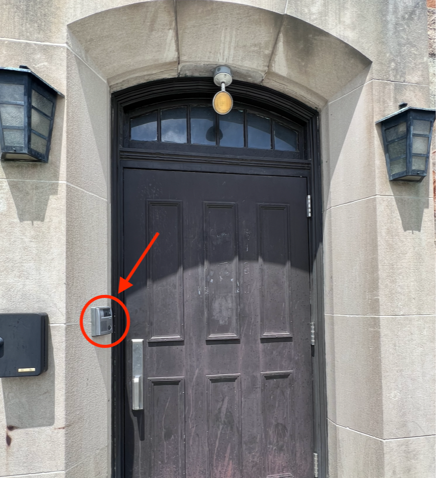 Door with Doorbell