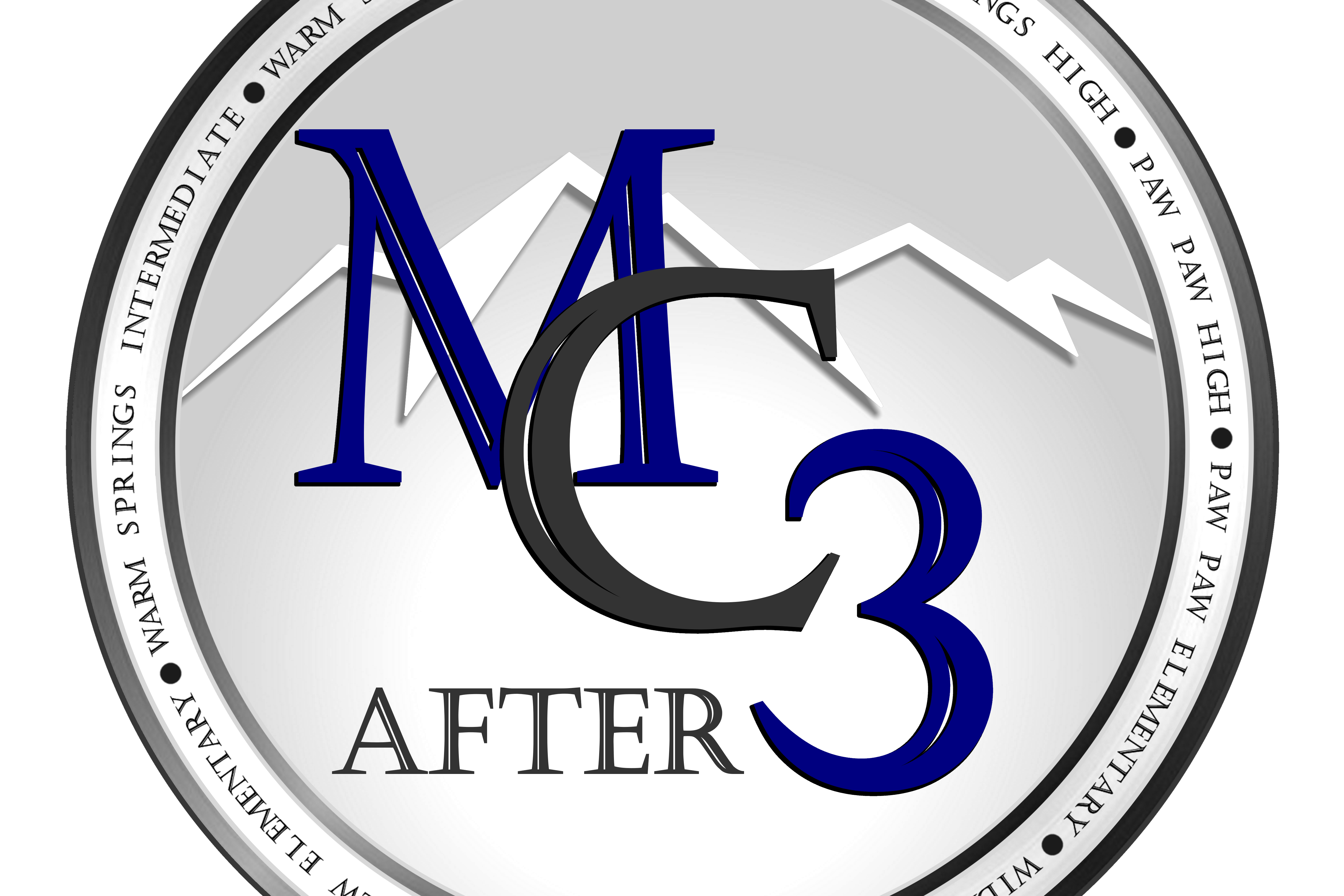 MC After 3 logo with school names and mountain design in the background.