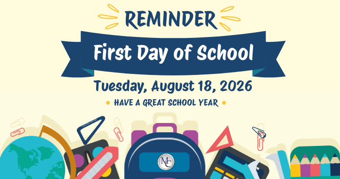 Back-to-school reminder: Classes begin Aug. 18, 2026.