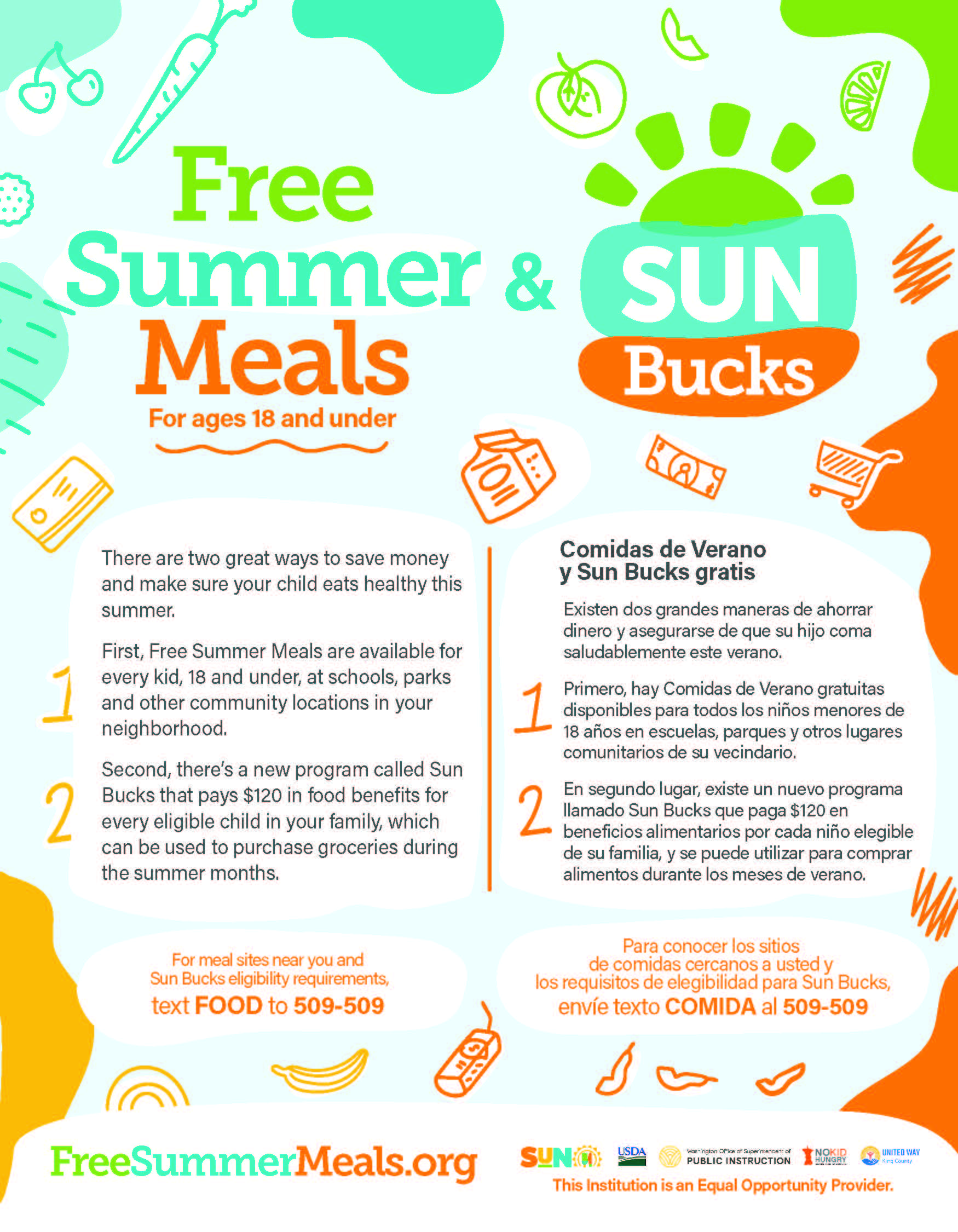 Free Summer Meals & Sun Bucks Program