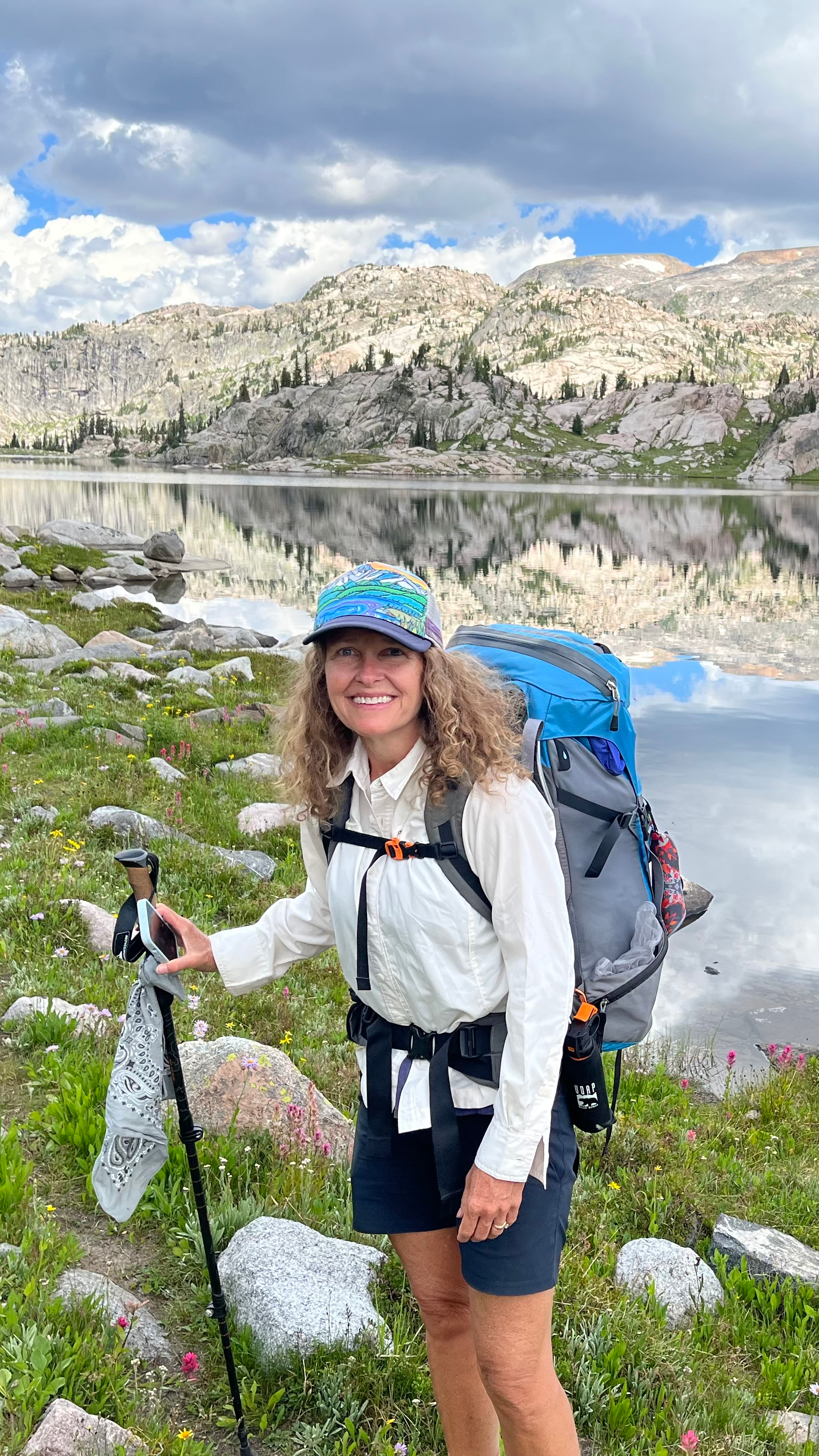 A photo of Lisa hiking