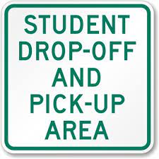 Drop off sign