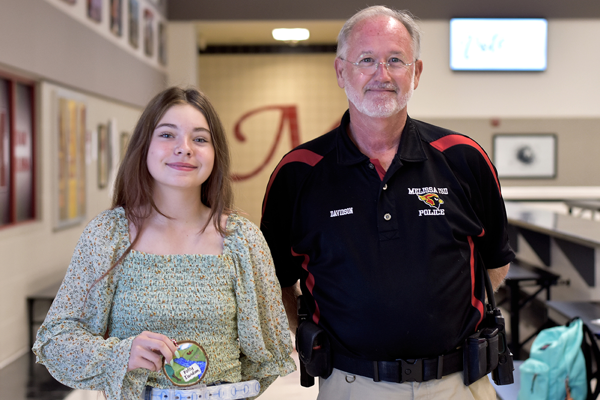 Kelly Davidson with student
