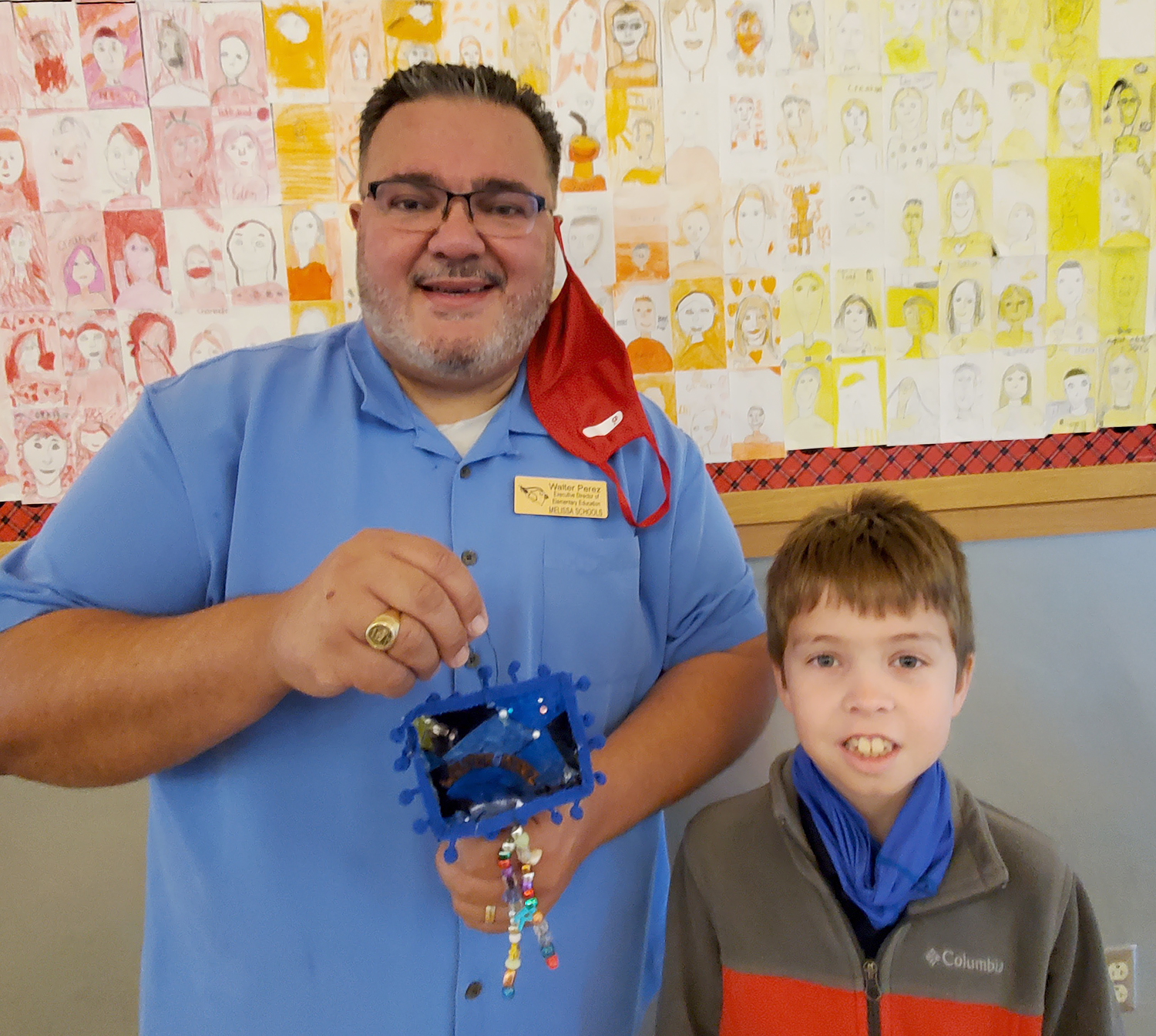 Walter Perez with student