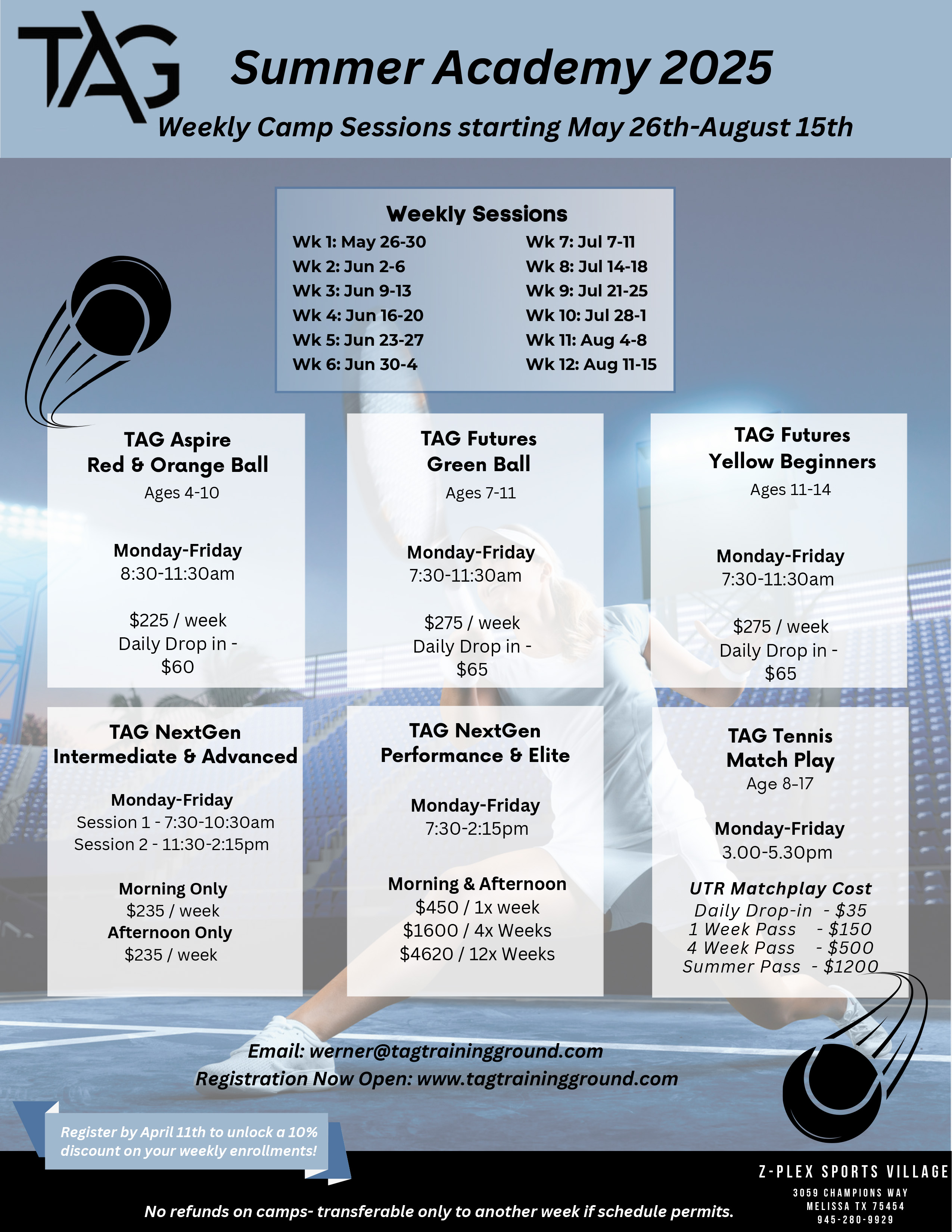 TAG Tennis Summer Camps