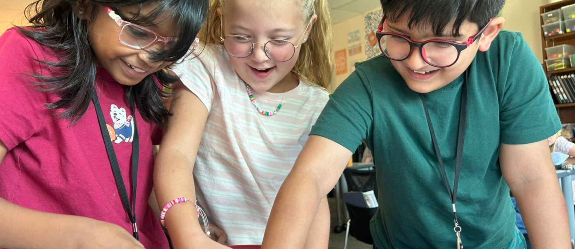 HME Students excited about science experiment result