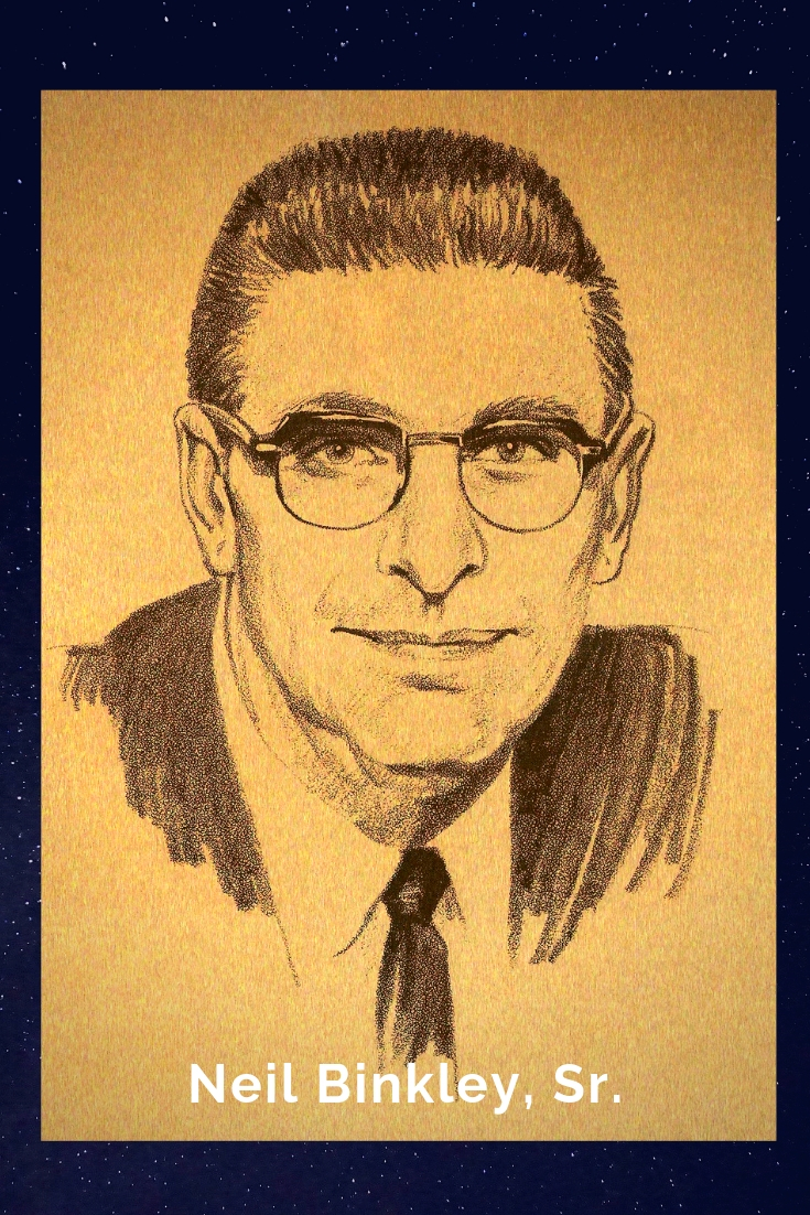 Drawing Portrait Recreation of Neil Binkley, Sr.