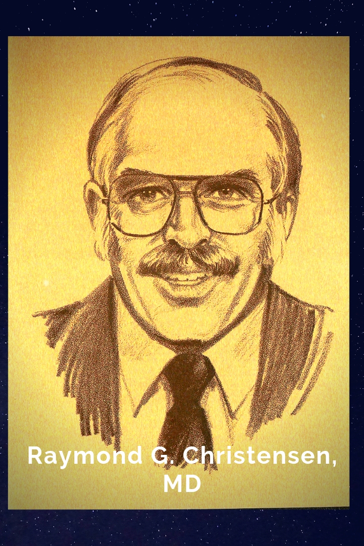 Drawing Portrait Recreation of Raymond G. Christensen, MD