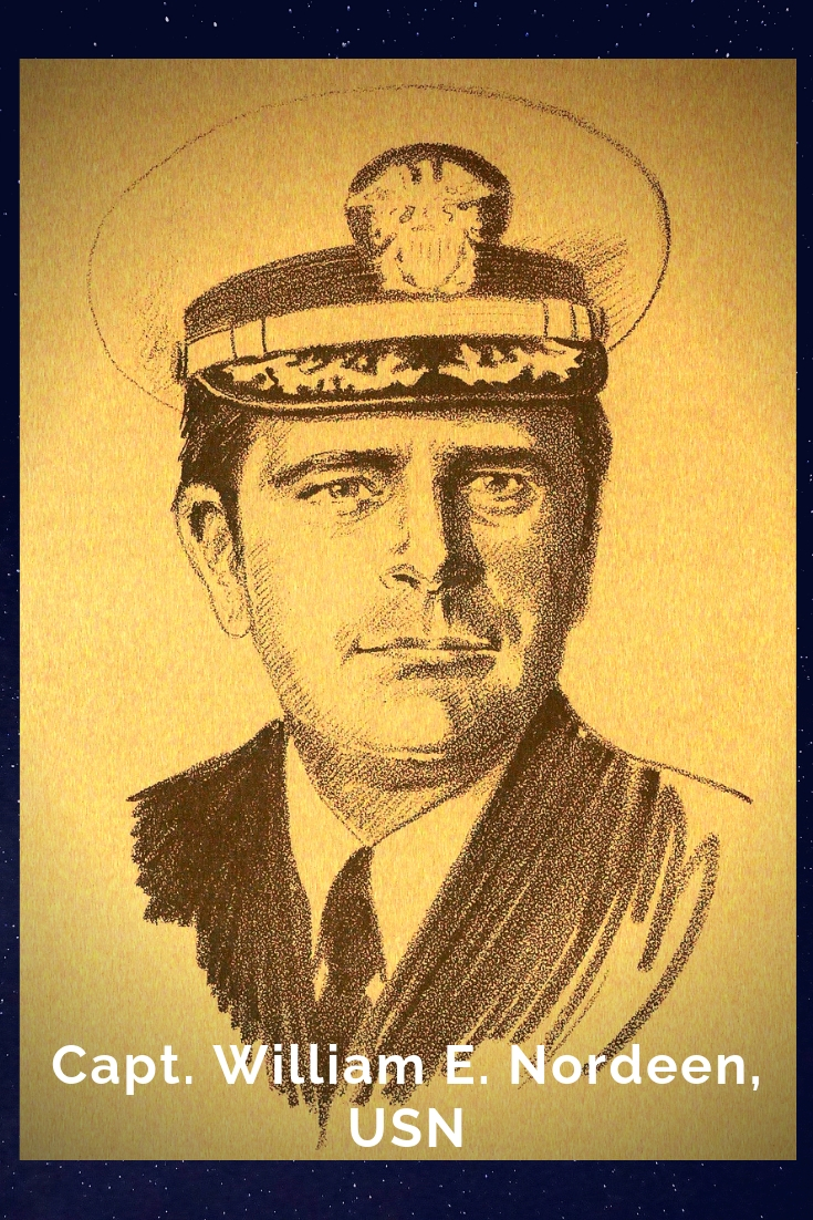 Drawing Portrait Recreation of Capt. William E. Nordeen, USN