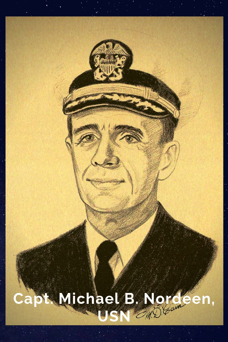 Drawing Portrait Recreation of Capt. Michael B. Nordeen, USN