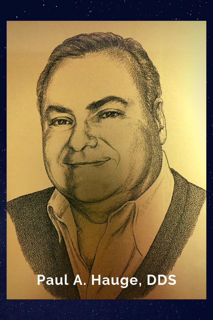 Drawing Portrait Recreation of Paul A. Hauge, DDS