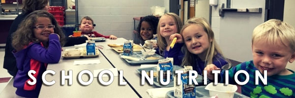 photo of kids eating lunch that says "nutrition"
