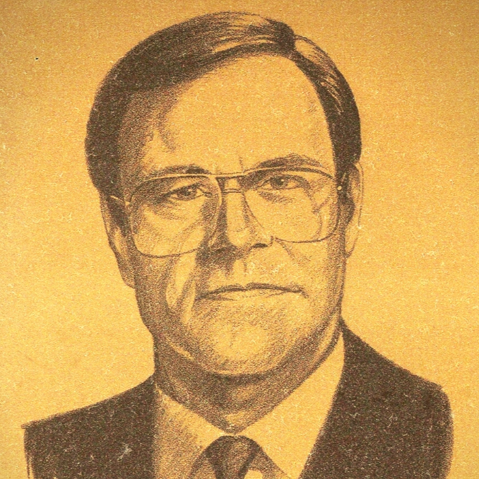 Drawing Portrait Recreation of Dr. Myrvin Christopherson