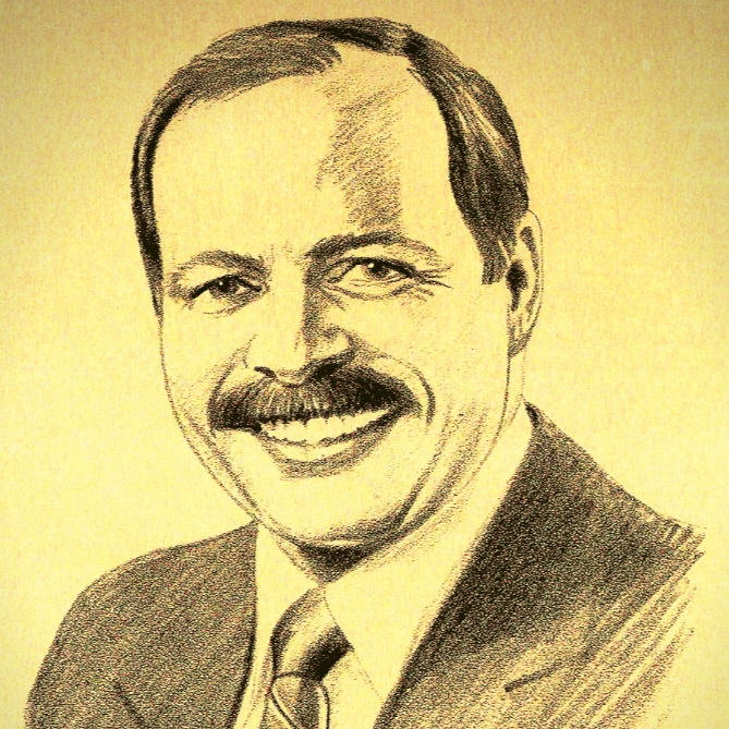 Drawing Portrait Recreation of Dr. Ronald A. Ward