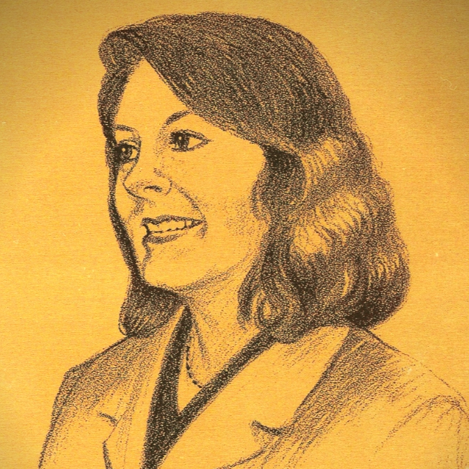 Drawing Portrait Recreation of Dr. Constance Mejeske Danielson
