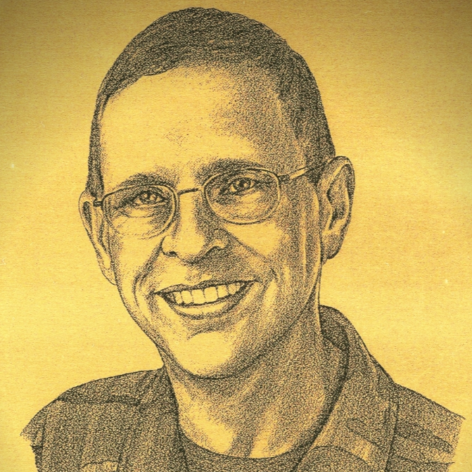 Drawing Portrait Recreation of Harry Alan Beck, O.D.