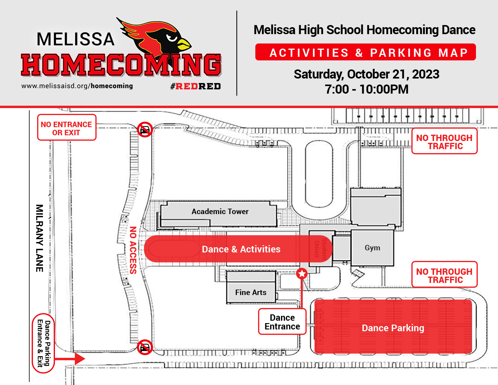 Melissa High School Homecoming Dance Map
