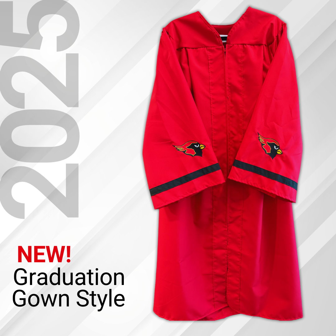 Photo of new graduation gown