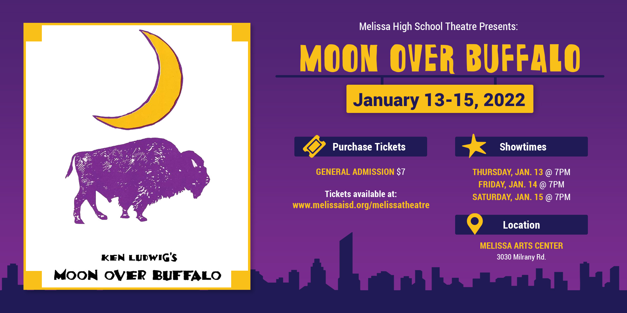 a graphic advertising "Moon Over Buffalo"